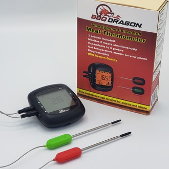 6 Channel Wireless Smartphone Meat Thermometer w/ 2 Probes